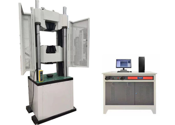 Hydraulic Universal Testing Machine with Motor Driven Crosshead and Computer Controlled Loading Model for Material Testing