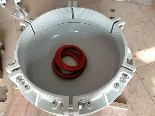 Sealing End Closure For Plastic Pipes with pressure plate fastening screws and silicone seal for hydrostatic pipe applications