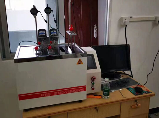 HDT VICAT Tester Providing Thermal Deformation and Softening Point Temperature Data for Plastic Rubber and Nylon Testing
