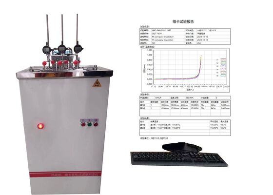 HDT VICAT Tester for Non Metallic Materials Featuring Computer Programmable Controller and Accurate Heat Distortion Testing Results